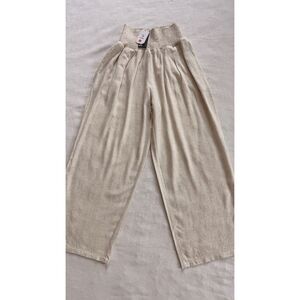 Tarse Linen Blend Wide-Leg Pants - New with Tags